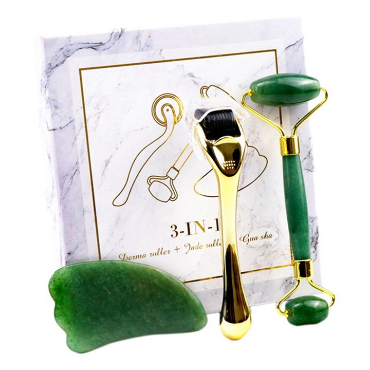 3-in-1 Jade Roller &amp; Gua Sha Set